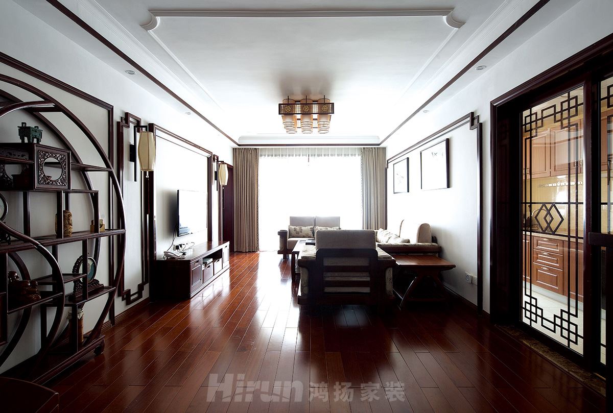 天平公寓130㎡復(fù)合寫意三居室 裝修案例實(shí)景圖-02